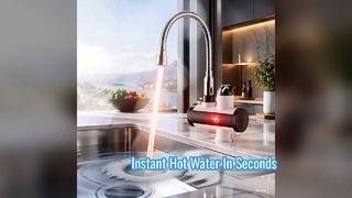 صنبور الماء الساخن الفوري مع شاشة LED لدرجة الحرارة، صنابير لسخانات المياه الكهربائية بدون خزان
